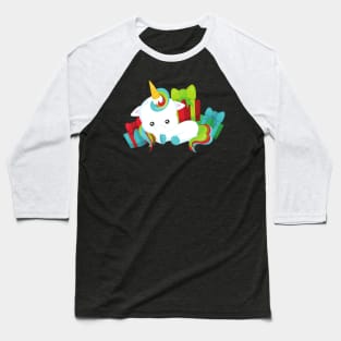 Christmas Unicorn, Gifts, Presents, Xmas, New Year Baseball T-Shirt